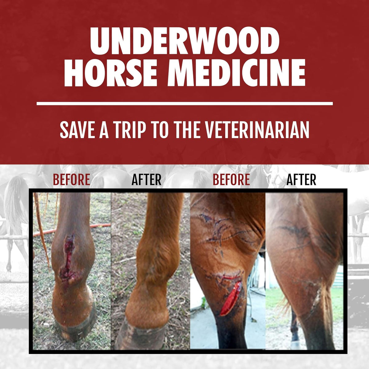 Underwood Horse Medicine bottle for equine first aid