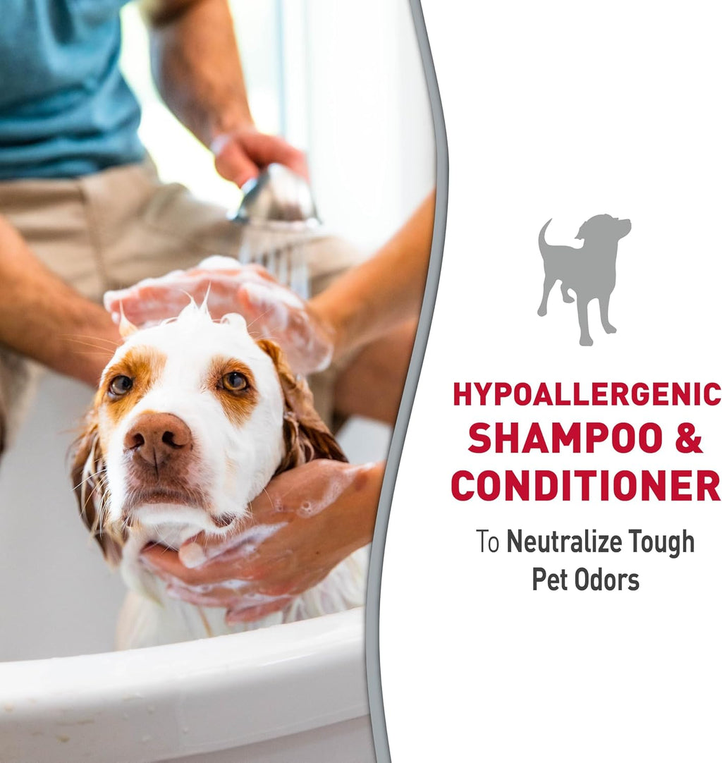 Gentle pet grooming solution bottle for sensitive canine skin showing aloe vera formulation benefits.
