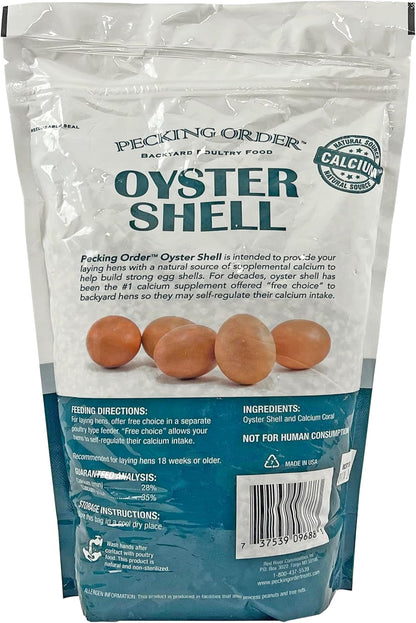Coarse crushed oyster shell granules with coral calcium blend for poultry feeding layout