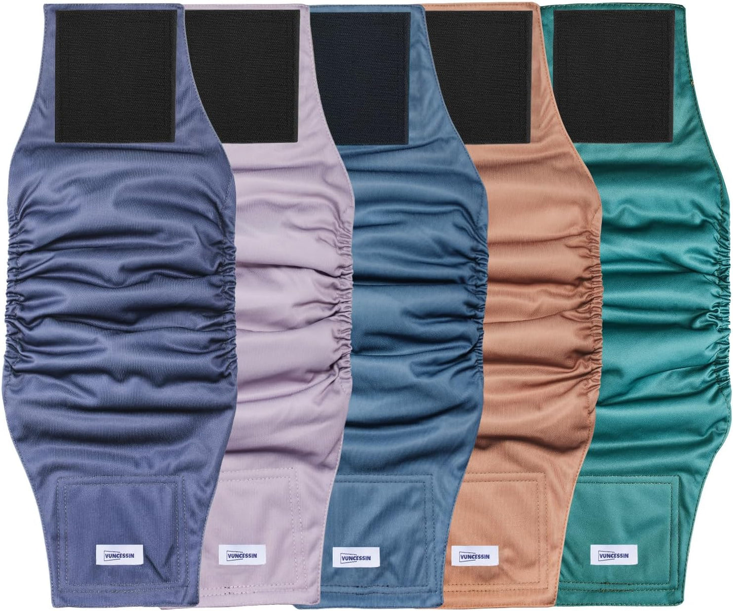 Reusable Dog Diapers Male, Premium Washable Belly Bands for Dogs, Pack of 5, High Absorbing Small Dog Wraps for Doggie & Puppy in Incontinence or Excitable Urination and Training(S) - Image 9