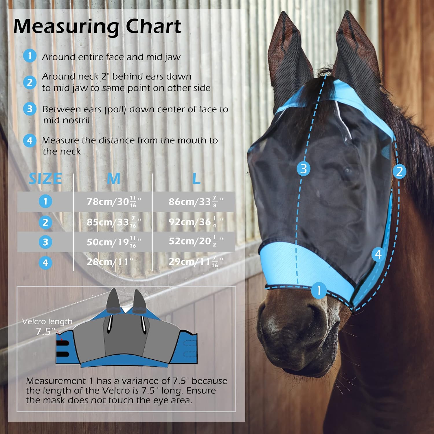 SMFUSMFU equestrian fly mask fine mesh detail