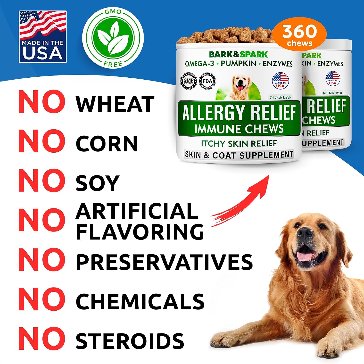 Close up of individual chicken liver flavored soft chews for canine immune and coat health support