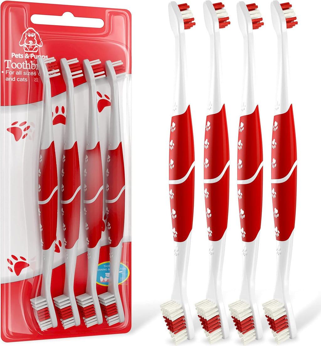 Pet Toothbrush for Dogs, Cats with Soft Bristles - Easy Teeth Cleaning & Dental Care, Non Slip Dual Head Dog Toothbrush for Medium & Large Pets, Toothpaste Not Included, Pack of 1 - Image 15