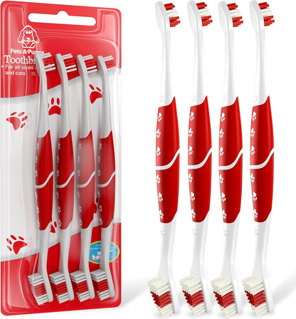 Pet Toothbrush for Dogs, Cats with Soft Bristles - Easy Teeth Cleaning & Dental Care, Non Slip Dual Head Dog Toothbrush for Medium & Large Pets, Toothpaste Not Included, Pack of 1 - Image 15