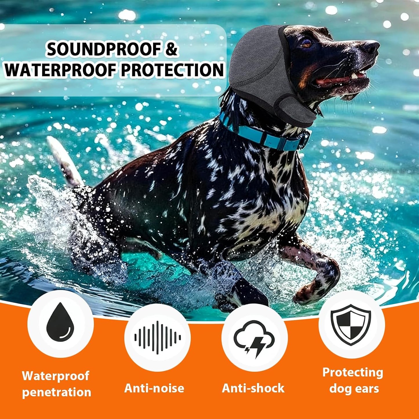 Umvowuxa waterproof dog shower cap for swimming