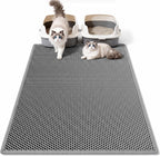 Pieviev Cat Litter Mat Double Layer Waterproof Urine Proof Trapping Mat 1 Pack (30''X24'', Brown) - Image 10