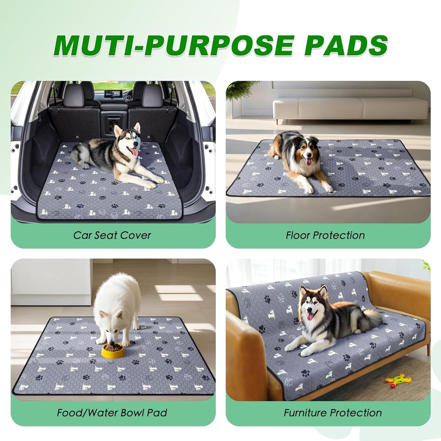 Four pack WanpeeGoo puppy pads stacked