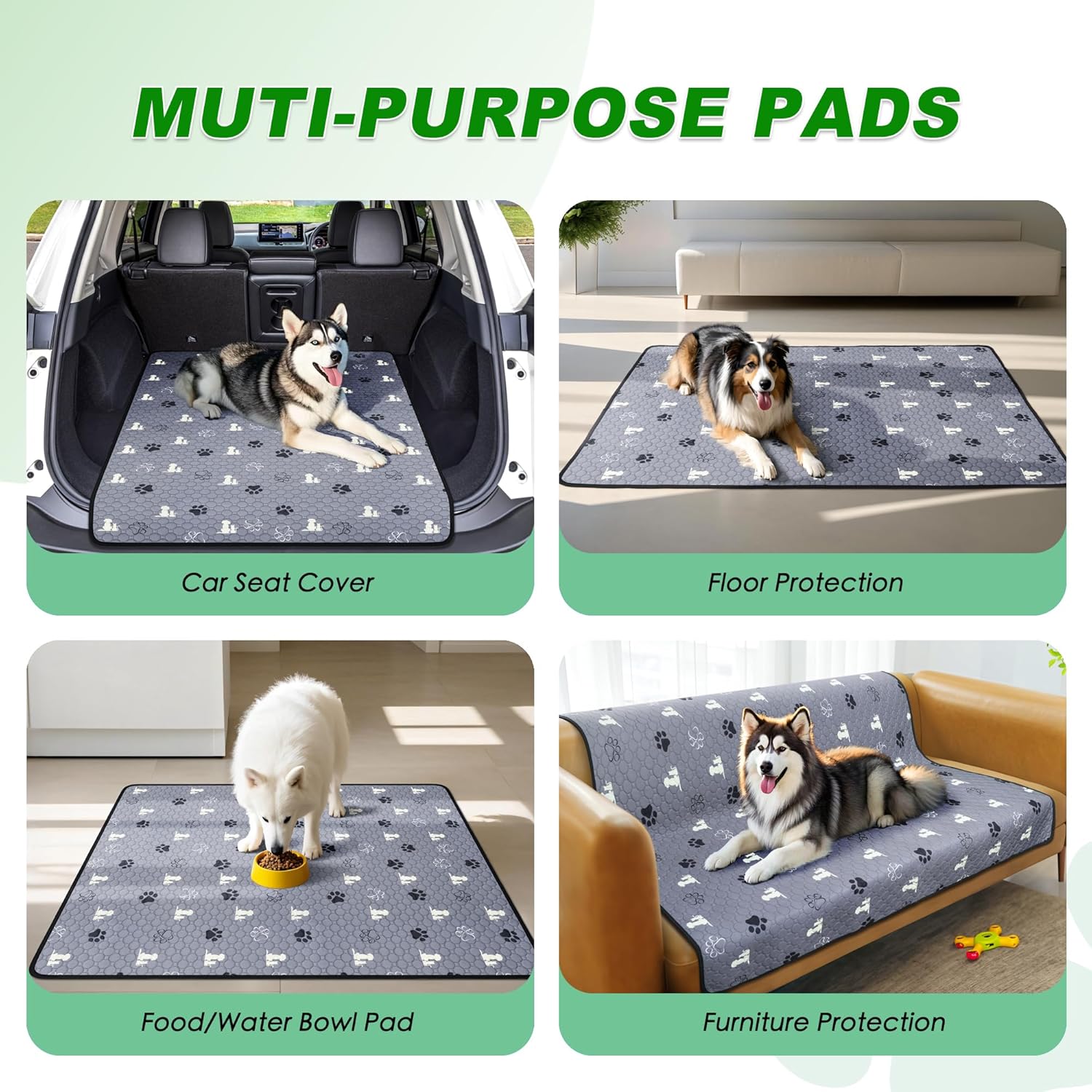 Four pack WanpeeGoo puppy pads stacked