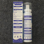 WEALLIN antimicrobial pet spray side view showing usage instructions