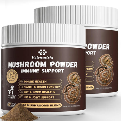 Organic Turkey Tail Mushroom for Dogs 100g - Over 50% Beta Glucan - 10-in-1 Mushroom Powder for Immune & Gut Support - Dog Mushroom Supplements for Lumps and Bumps - Chicken Flavor - Image 10
