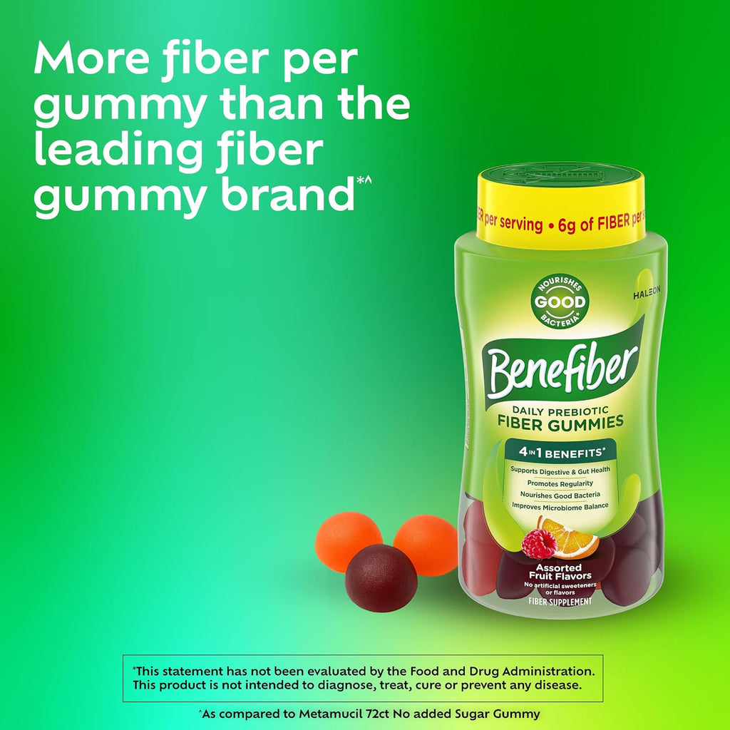 Benefiber prebiotic gummies full bottle presentation