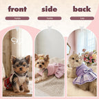 WOYYHO puppy clothes breathable lightweight material back view