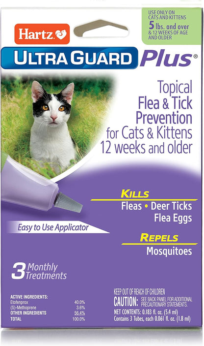 Hartz flea and deer tick control medicine for kittens twelve weeks older
