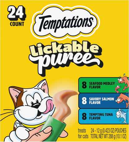 Temptations Creamy Puree Squeezable Lickable Cat Treats, Wet Cat Treats with Chicken, 0.42 oz. Tubes, 16 Count - Image 11