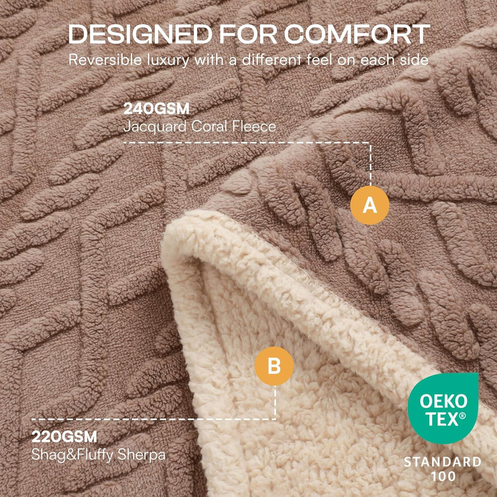 Luciphia pee proof dog blanket khaki color showing the soft fleece texture.