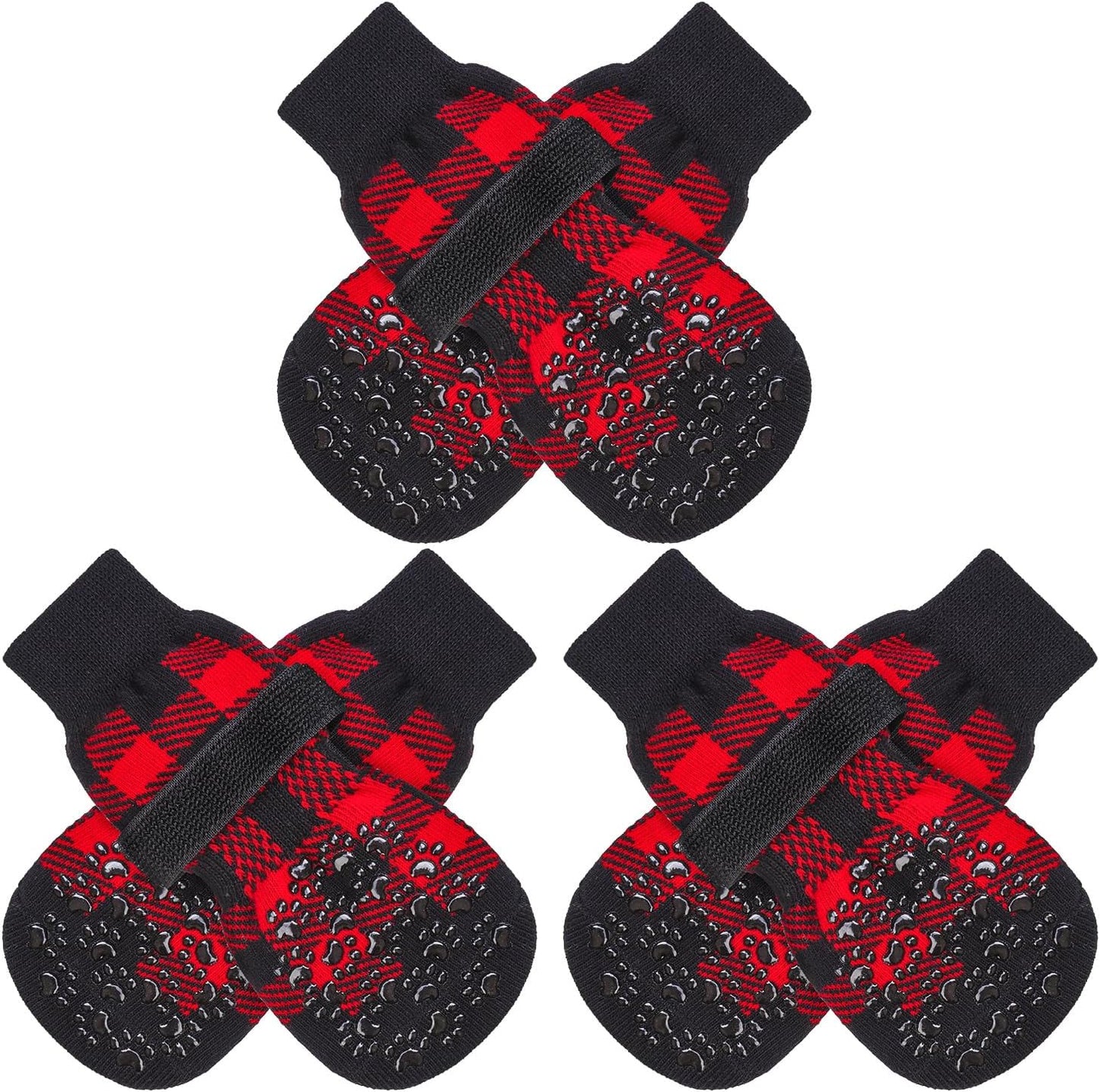 EXPAWLORER 6Pcs Anti-Slip Dog Socks to Prevent Licking Paws,Dog Shoes for Hot Pavement,Dog Booties Traction Control on Hardwood Floor,Boots & Paw Protectors, for Puppy Small Medium Large Senior Dogs - Image 12