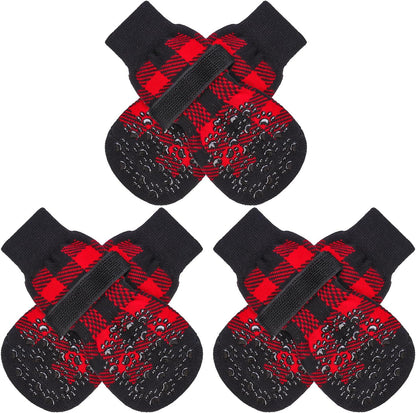 EXPAWLORER 6Pcs Anti-Slip Dog Socks to Prevent Licking Paws,Dog Shoes for Hot Pavement,Dog Booties Traction Control on Hardwood Floor,Boots & Paw Protectors, for Puppy Small Medium Large Senior Dogs - Image 12
