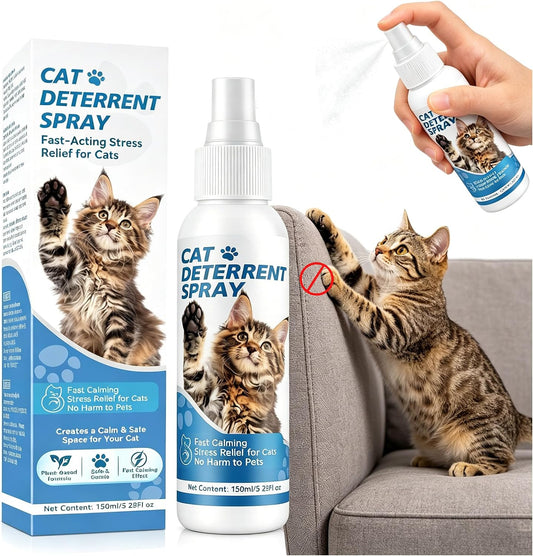 Ecmoomce cat deterrent spray bottle front view for furniture protection