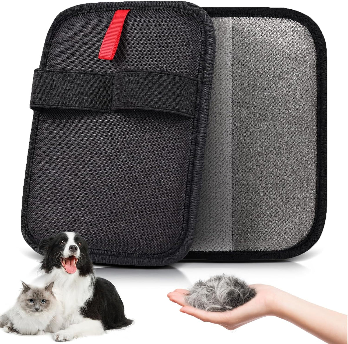 Katozoo Pet Hair Removal Glove Brush front view for pet owners