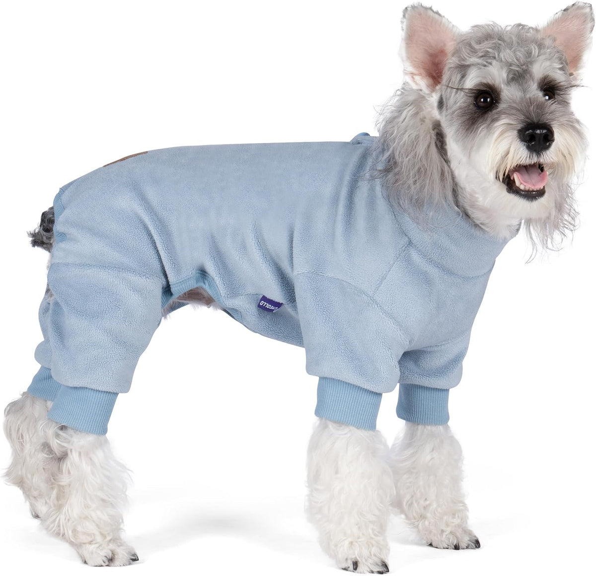 cyeollo Dog Pajamas Fleece Pjs Thermal Stretchable Dog Onesie Winter Jumpsuit for Small Dogs Warm Pet Cold Weather Coats, Navy M - Image 12