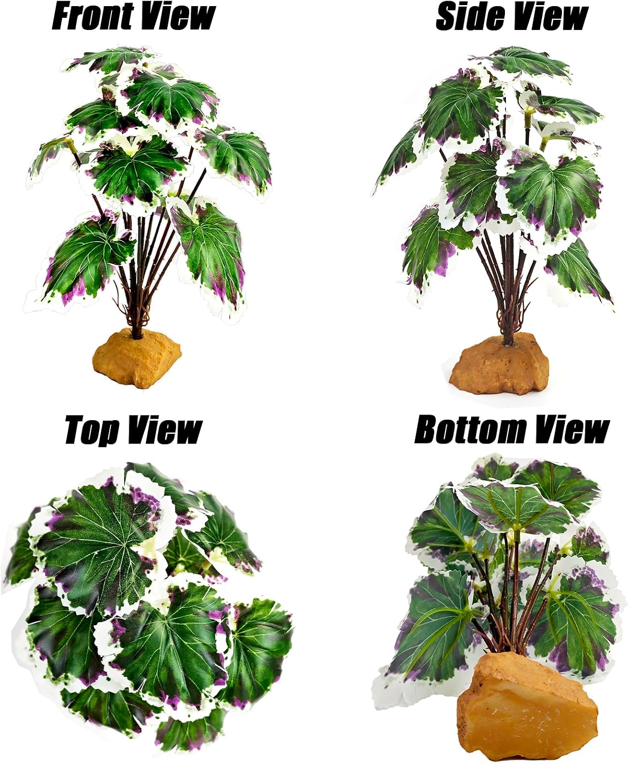 Artificial terrarium plant for crested gecko habitat