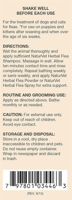 NaturVet Herbal Flea Pet Shampoo with Essential Oils - Helps Against Fleas, Insects - Deodorizing Dog Shampoo - Includes Rosemary, Cedarwood, Geranium, White Thyme Oils - 16 Oz. - Image 10