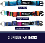 Durable nylon martingale collar with heavy duty quick release buckle closure