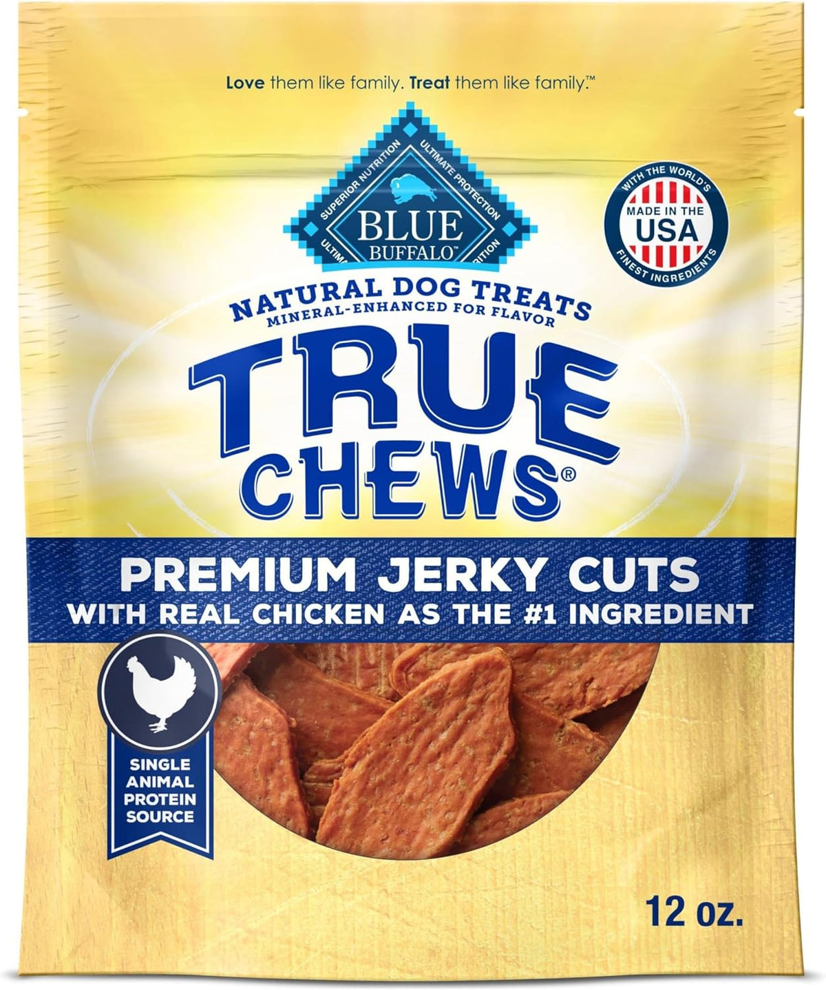 Blue Buffalo True Chews Premium Jerky Cuts Dog Treats with Natural Ingredients Chicken - Image 12
