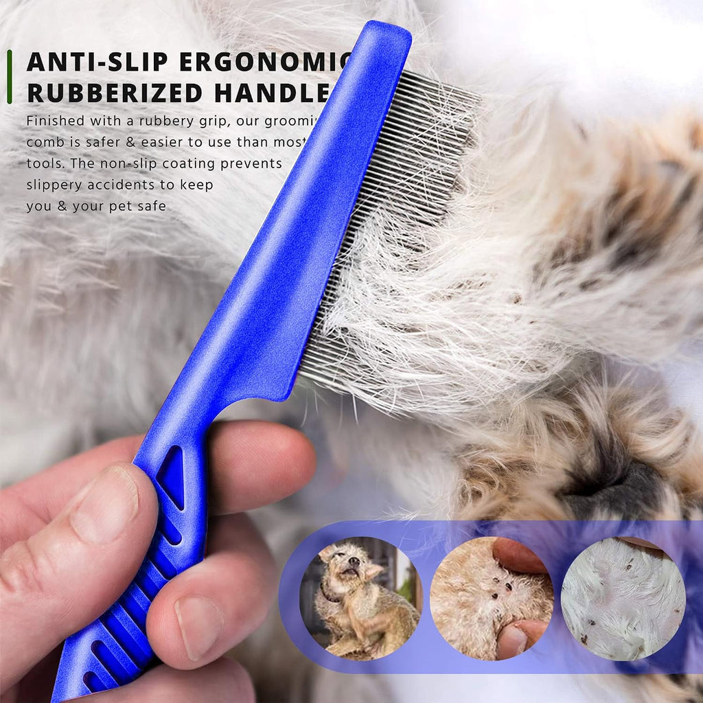 SKYPIA double sided nit comb design for cats dogs puppies and kittens