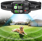Attefine GPS Wireless Dog Fence collar system front view showing the digital LCD display screen.