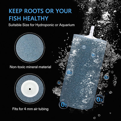 Two pieces of VIVOSUN four by two inch air stones side by side for aquarium use.