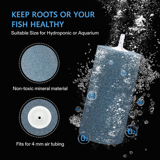 Two pieces of VIVOSUN four by two inch air stones side by side for aquarium use.