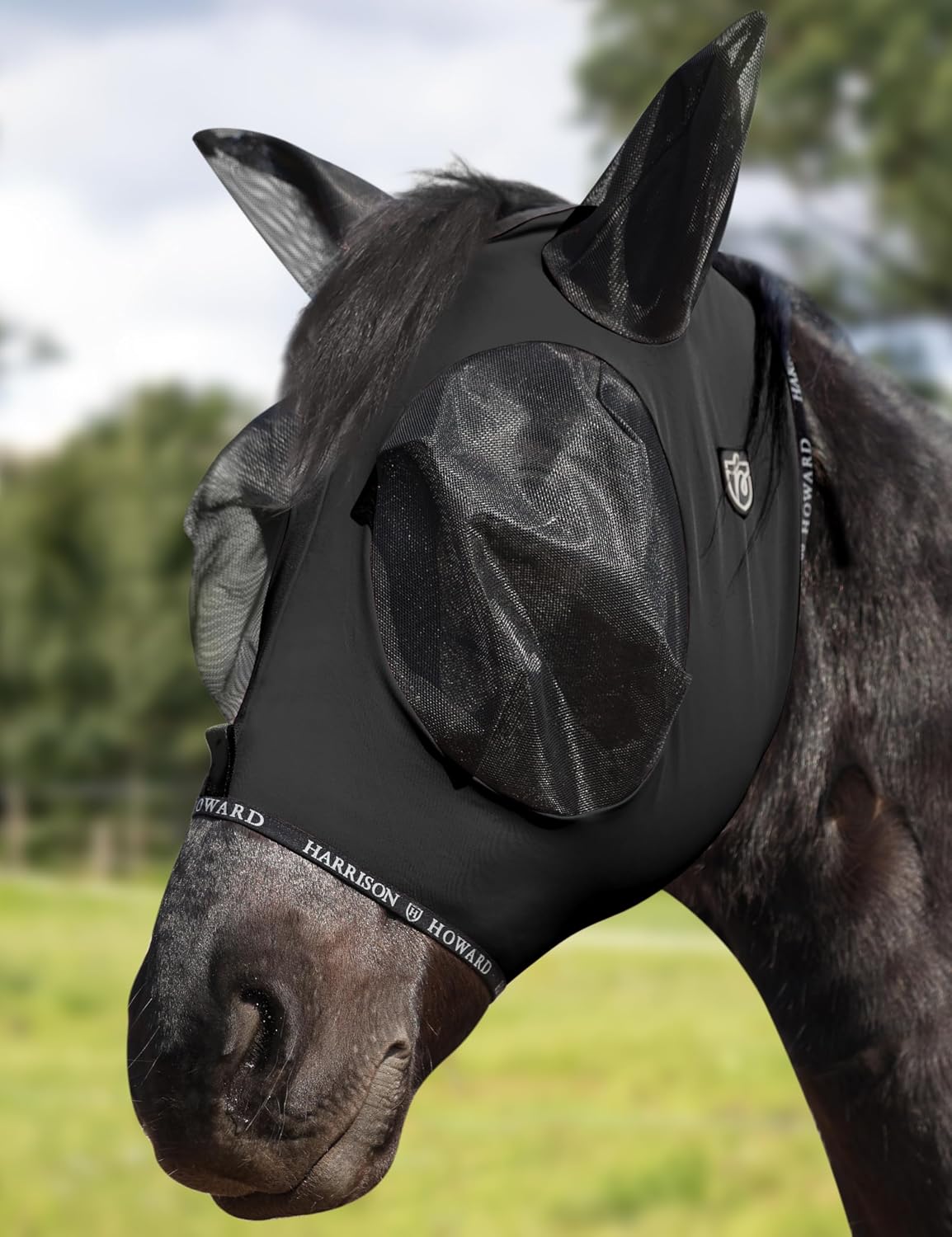 Harrison Howard Horse Fly Mask with Forelock Opening Stretch Breathable and Comfortable for Horses UV -Protection Turquoise Green M - Image 14