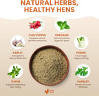 Back of Lemant poultry herbal supplement packaging with feeding instructions
