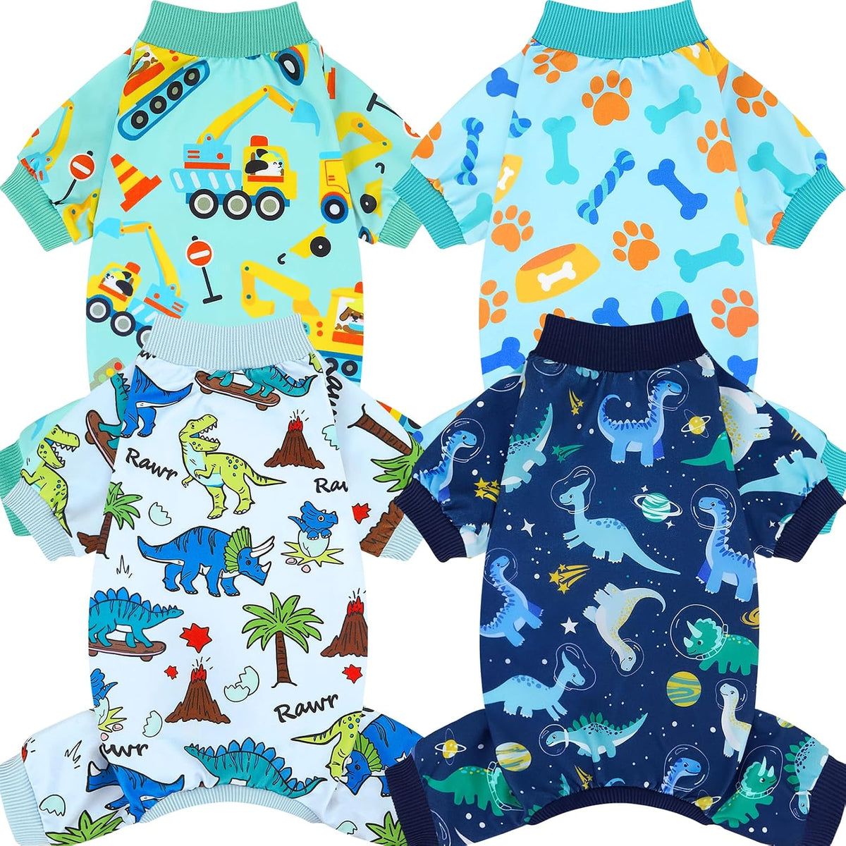 XPUDAC Dog Pajamas Clothes for Small Dogs Boy Girl, Doggie Pjs Puppy Onesies Outfits Pet Clothes for Dog Cat Christmas Pajamas, 4 Styles (Universe, Medium) - Image 15