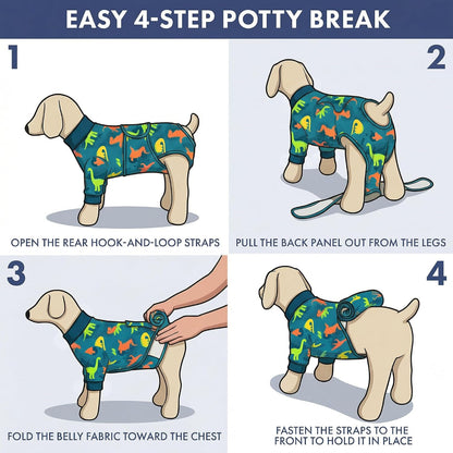 Spark Paws dog suit demonstrating comfort and movement