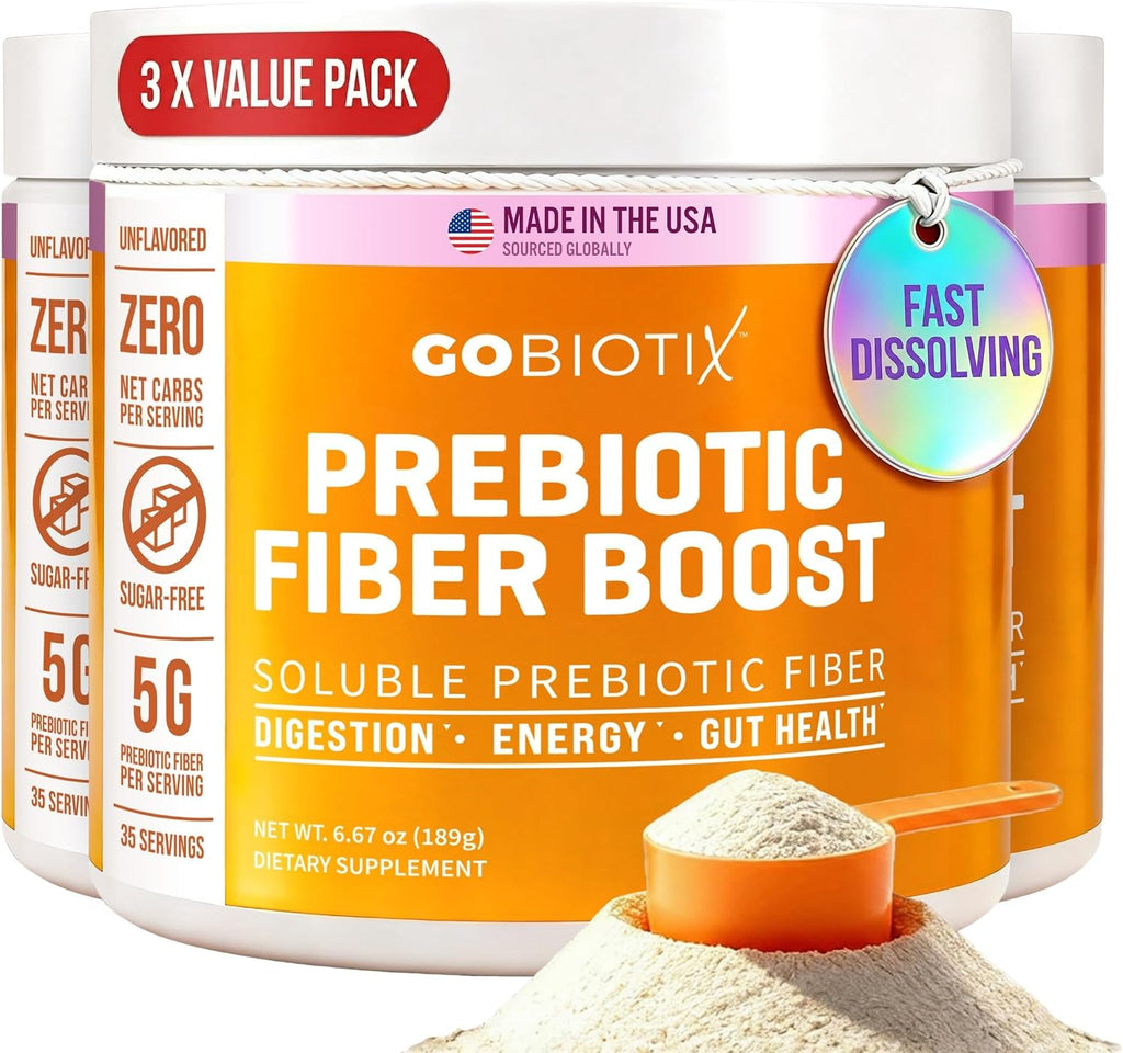 GOBIOTIX Fiber Supplement Powder with Prebiotics for Digestive Health and GLP-1 Support, Soluble Fiber for Gut Health & Debloat, Keto, Vegan, Gluten & Sugar Free, 35 Servings (1 Pack) - Image 9