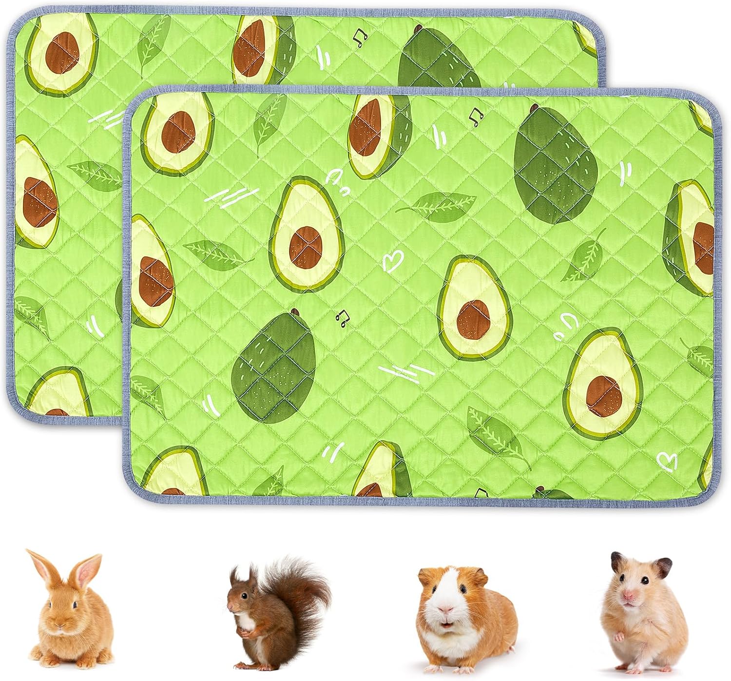 2 Pack Washable Guinea Pig Cage Liner, Reusable Guinea Pig Mat, Waterproof Super Absorbent Pee Pads for Small Animals - Image 12