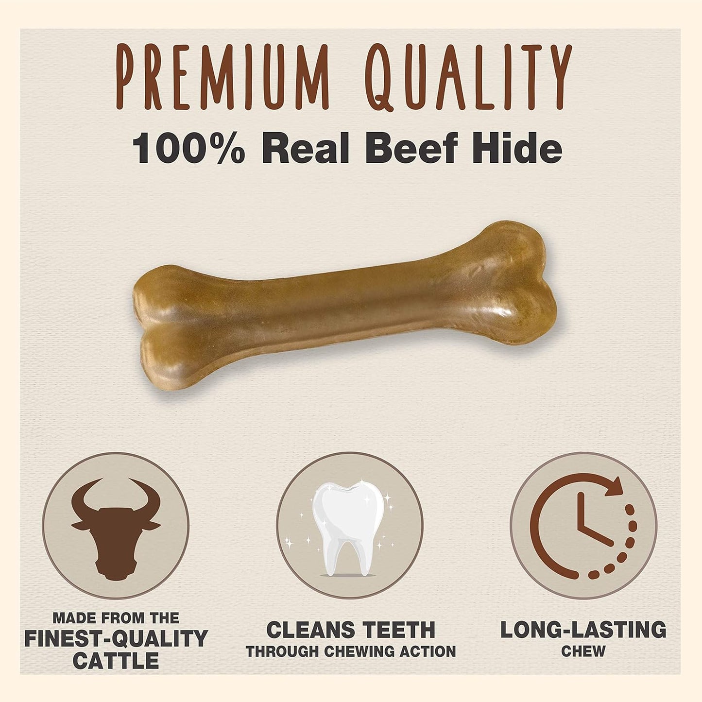 Cadet rawhide dog bones twelve count pack premium quality pet treats