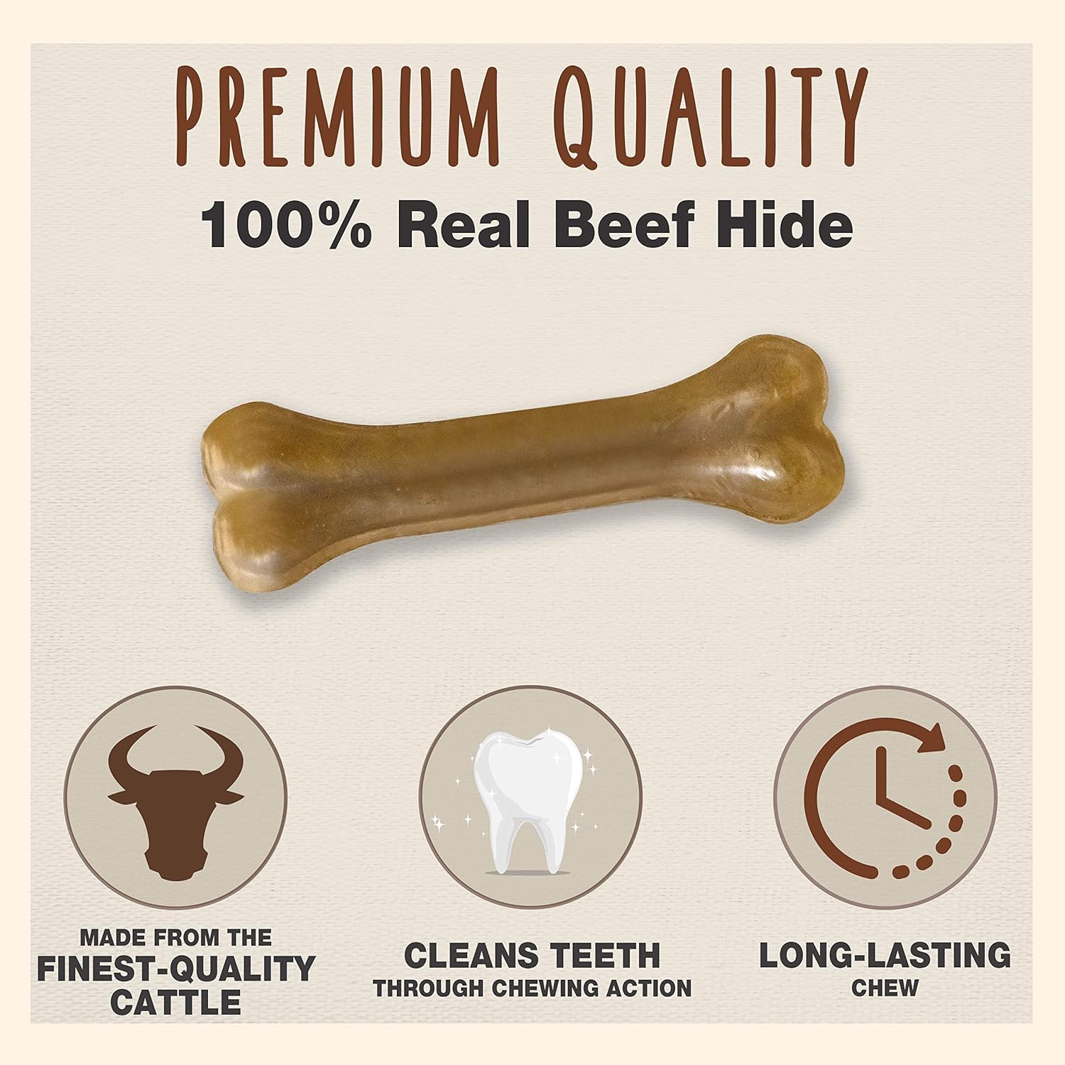 Cadet rawhide dog bones twelve count pack premium quality pet treats