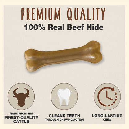 Cadet rawhide dog bones twelve count pack premium quality pet treats
