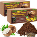 ZeeDix compressed coconut fiber substrate front view terrarium bedding