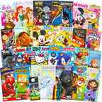 Disney bulk coloring books set front view featuring assorted licensed character covers