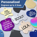 GoTags stainless steel dog and cat tag double-sided text layout