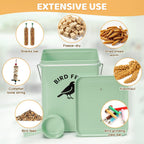 Candco airtight bird seed container filled with wild bird feed.