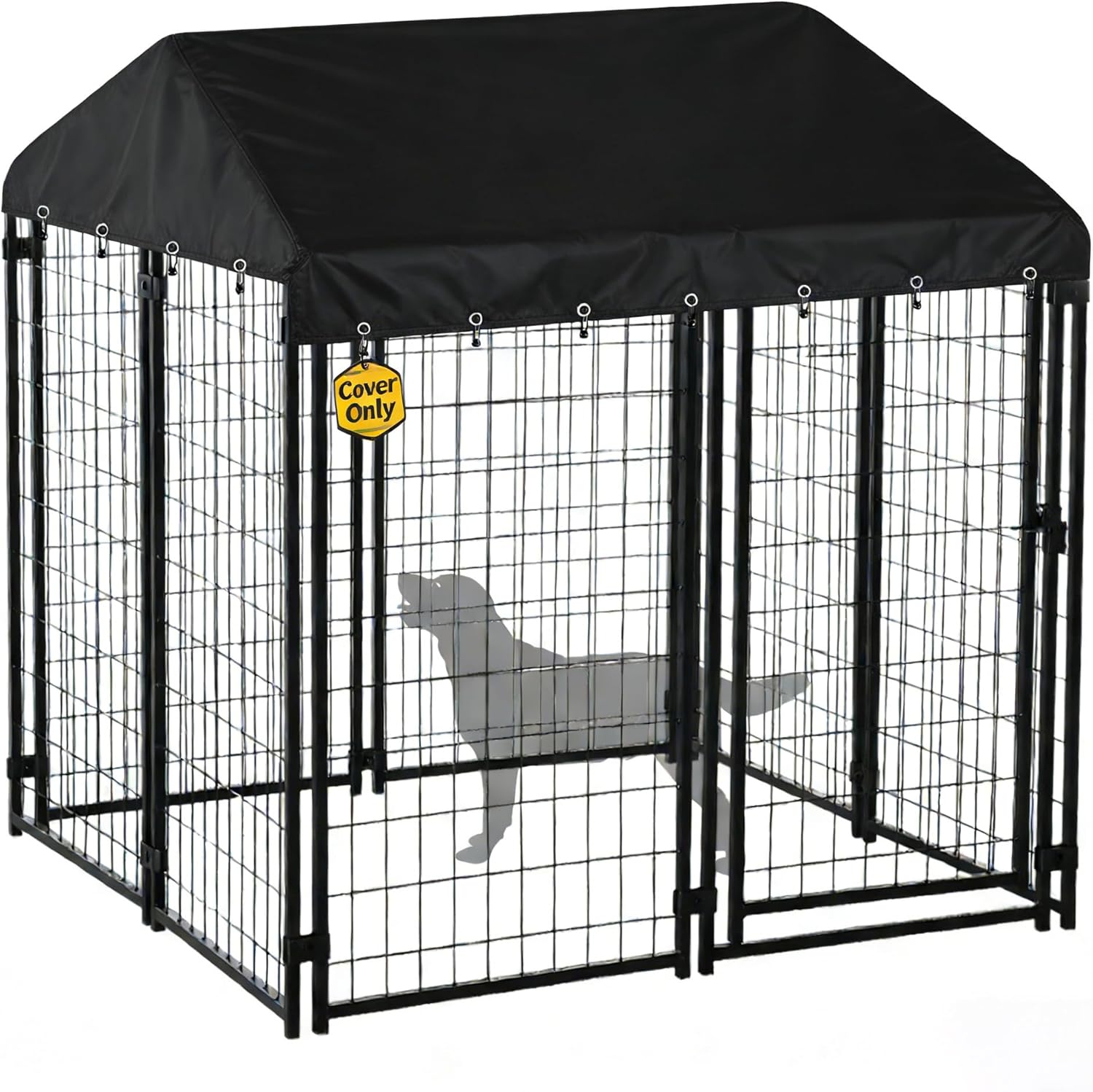 10' x 10' Dog Kennel Cover Heavy Duty 600D Waterproof Oxford Cloth, Full Coverage Outdoor Shade Dog Kennel Roof, Outdoor Proof Rain, Snow, Wind, UV Proof, Fits Most Brands(Top Cover Included Only) - Image 9