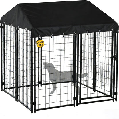 10' x 10' Dog Kennel Cover Heavy Duty 600D Waterproof Oxford Cloth, Full Coverage Outdoor Shade Dog Kennel Roof, Outdoor Proof Rain, Snow, Wind, UV Proof, Fits Most Brands(Top Cover Included Only) - Image 9