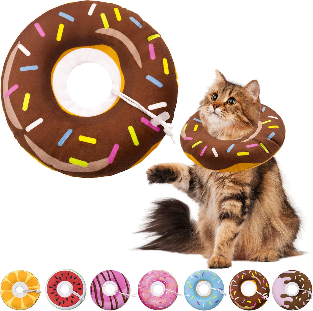 Seyezo Cat Cone Collar Soft, Adjustable Cat Recovery Collars Spay Cones to Stop Licking, Cute Donut E Collar After Surgery, Anti-Lick Recovery Elizabethan Collar for Kittens (Donut Pink, Small) - Image 13