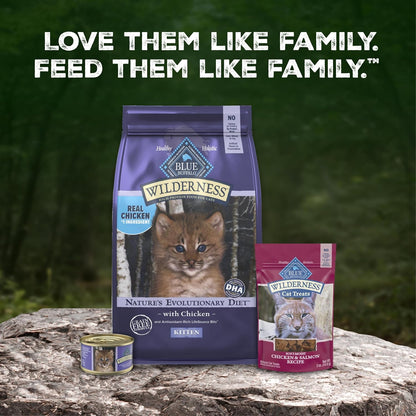 Blue Buffalo Wilderness Kitten Grain-Free Chicken Pat & Salmon Pat Wet Cat Food with DHA, High-Protein & Made with Natural Ingredients, Supports Healthy Growth & Development, 3-oz. Each (6 Count) - Image 10