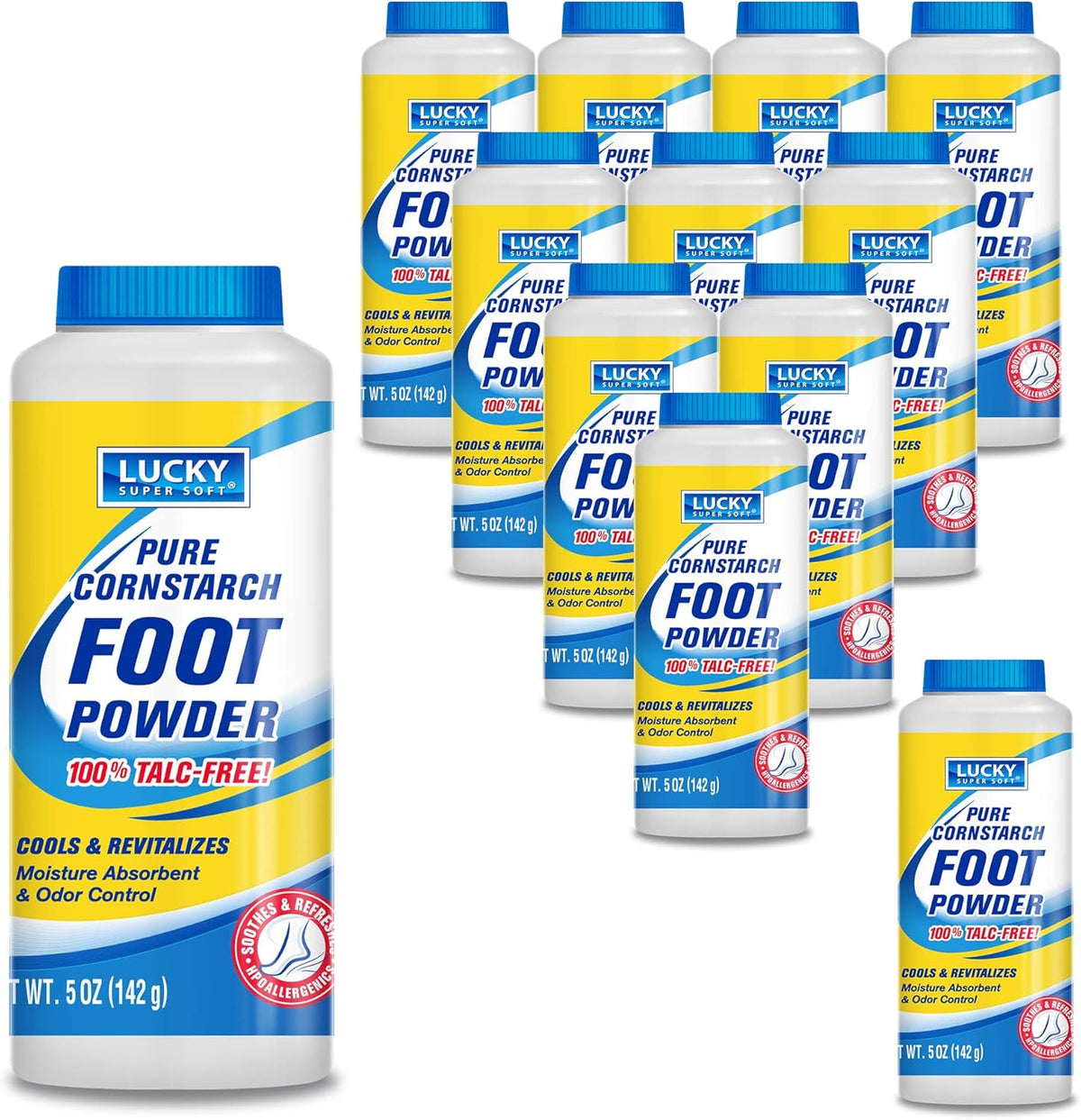 Lotrimin Daily Sweat and Odor Control Medicated Foot Powder front view.